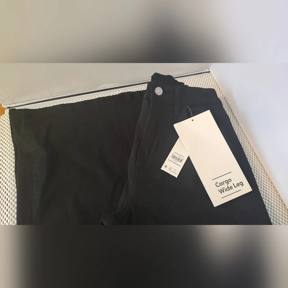 No Boundaries Women's XXS (00) Baggy Cargo Jeans Black Soot - Picture 3 of 6